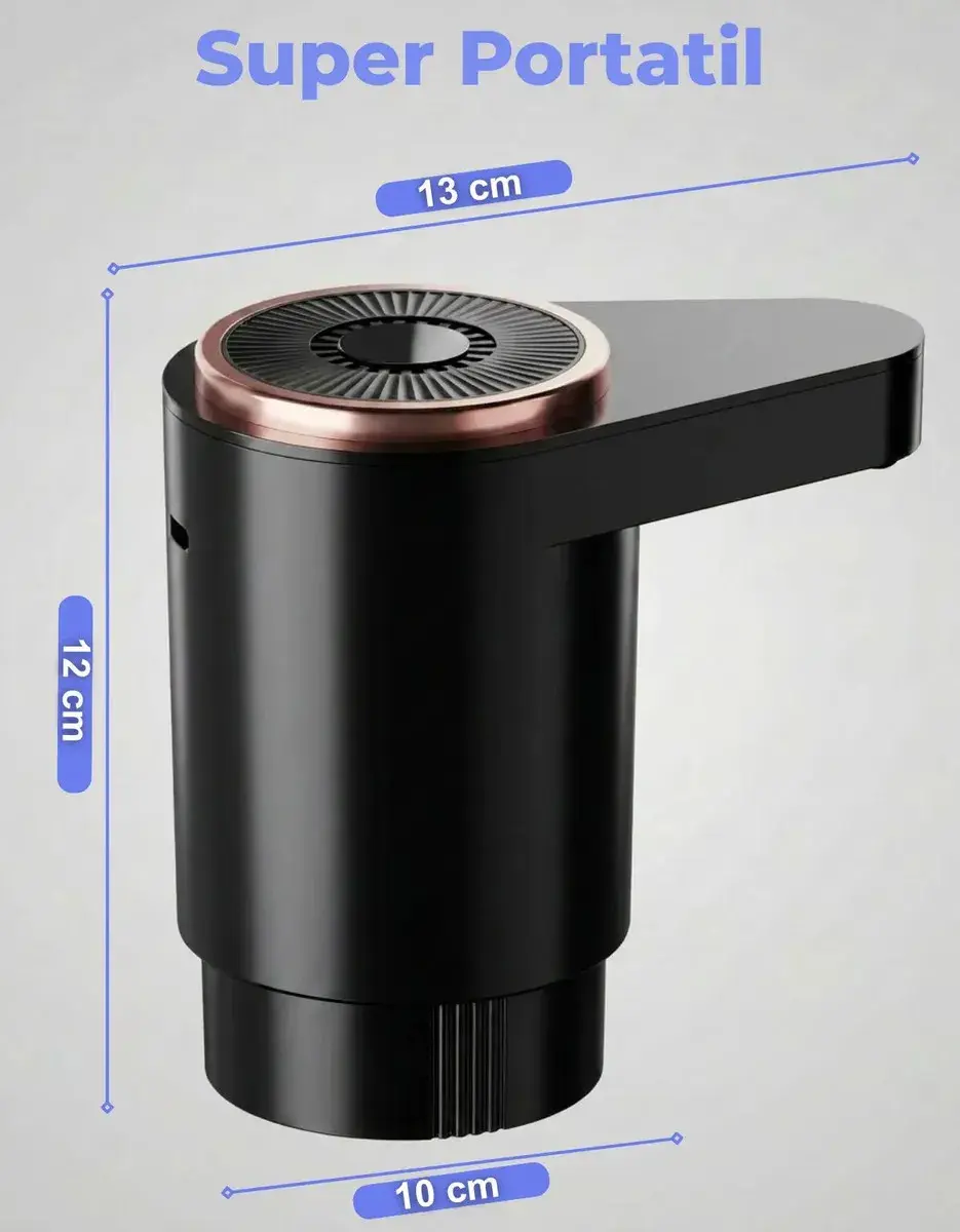 Bomba Agua Elétrica Usb Recarregável Para Galao Dispenser Automatico Touch Portatil Agua Mineral Garrafao Sem Fio Cozinha Empresa Camping Viagem Rapido Silencioso capacidade até 20 Litros thumbnail 9