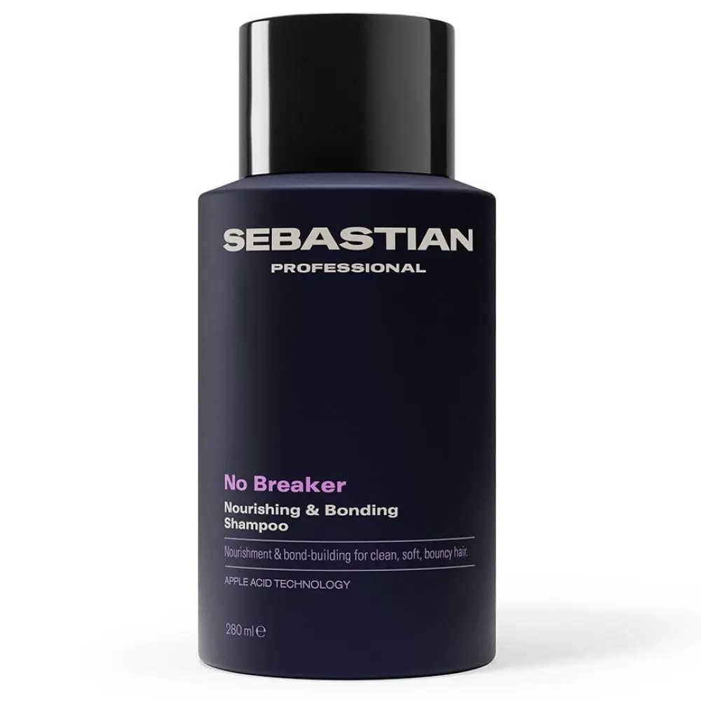 Sebastian Professional, No Breaker, Shampoo de reconstrução e nutrição para cabelos danificados por química, 280ml - 1