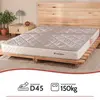 Colchão Casal Espuma D45 A Vácuo Ortopédica Certificada bf Colchões 138x188x17cm - 1