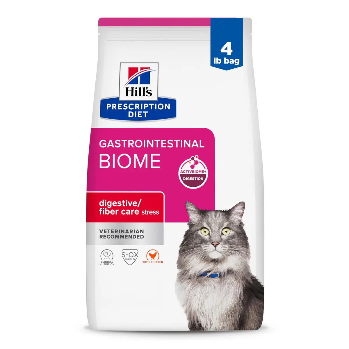 Hill's Prescription Diet Gastrointestinal Biome Coadjuvante Ração Seca Gatos Todos os Portes Adultos 1,8kg