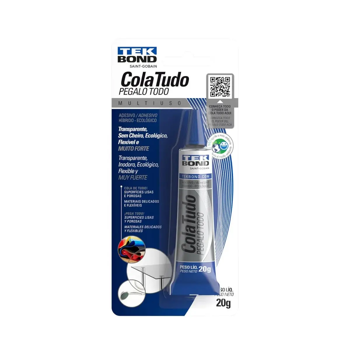 Cola Tudo Tekbond Multiuso 20g blister - 1