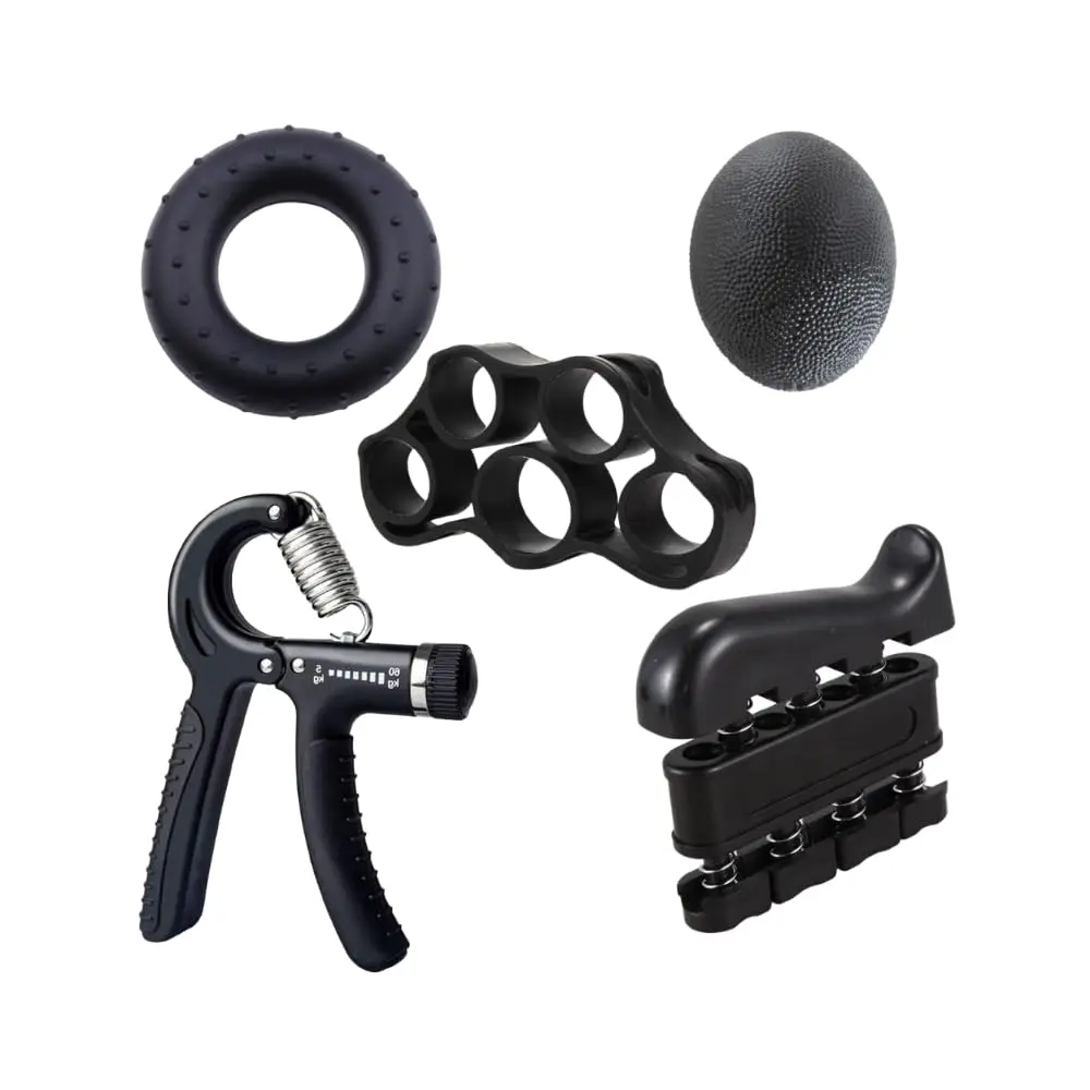 Hand Grip Kit 5 Em 1 Para Fortalecimento Das Mãos, Dedos E Antebraço Ideal Para Treinos, Reabilitação, Alívio De Estresse E Melhora Do Desempenho Muscular Premium Dupin