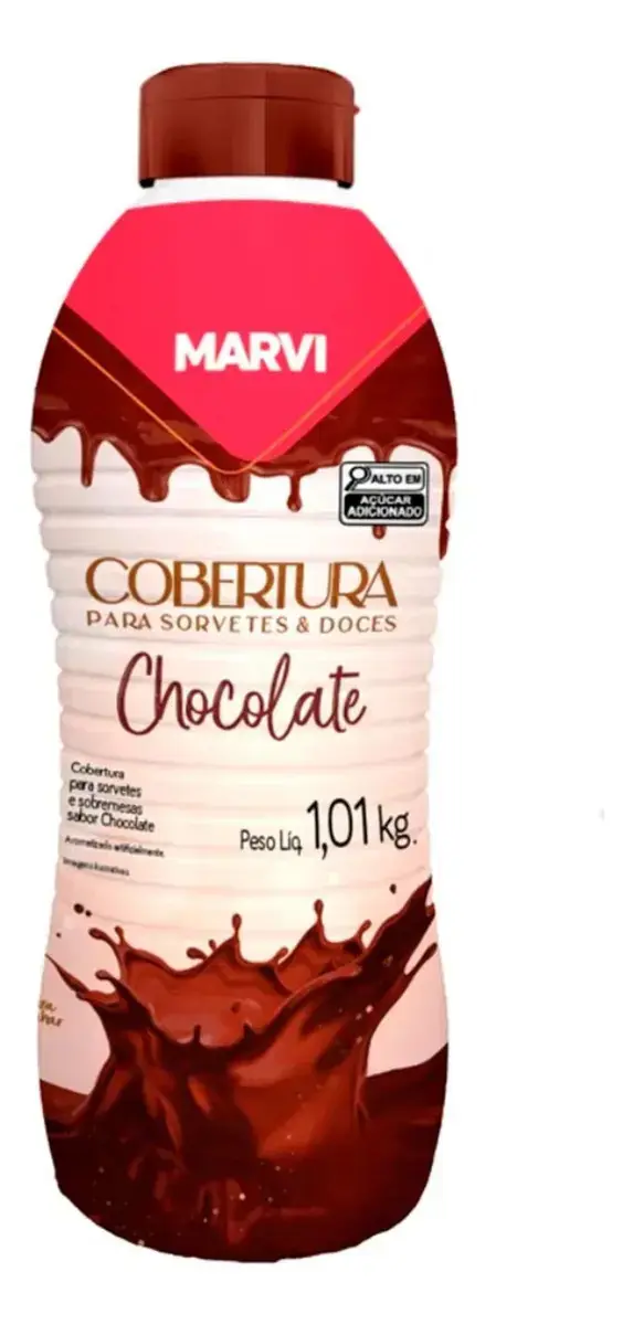 Cobertura Para Sorvete Sabor Chocolate 1,01kg - Marvi