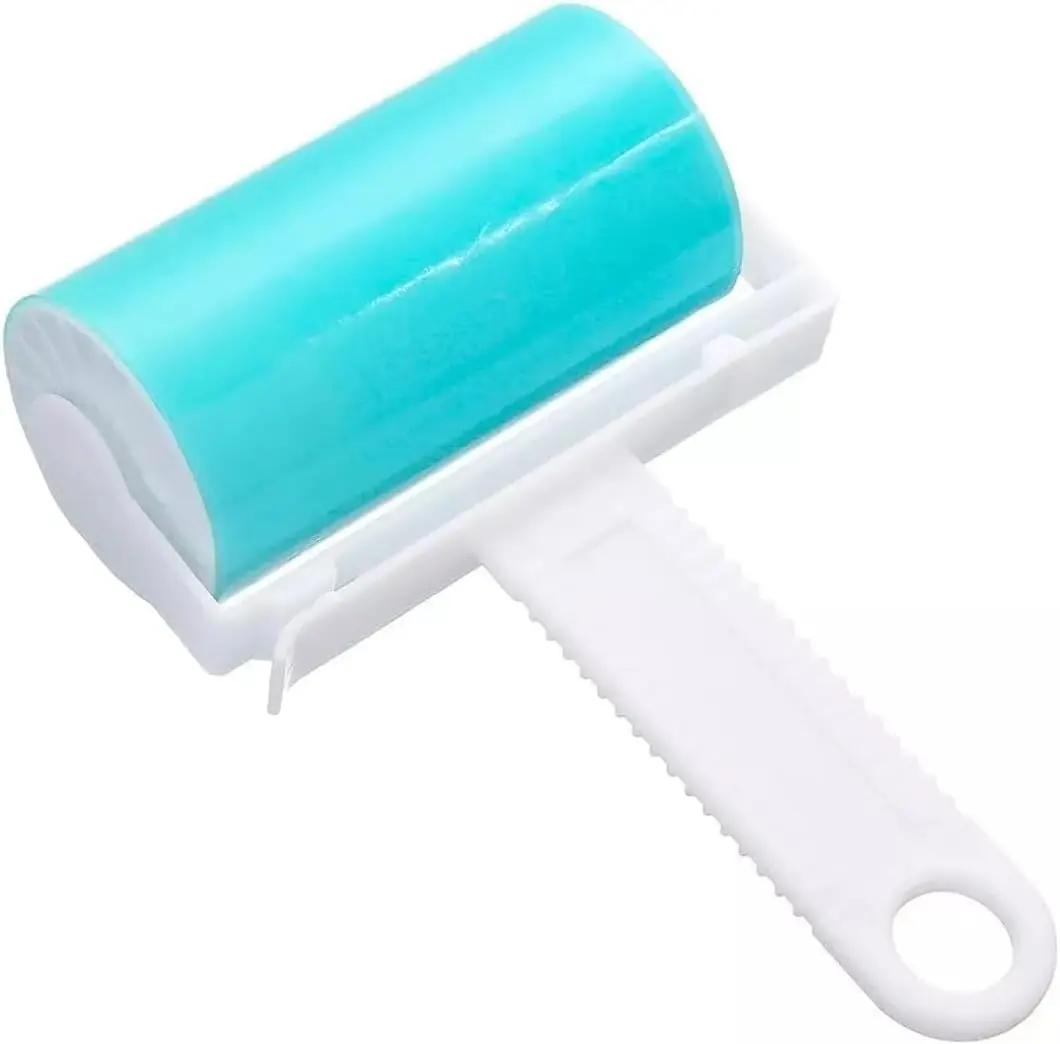 Rolo Adesivo Tira Pelos Papa Bolinhas Ecológico Lavável e Reutilizável Removedor de Pelos para Roupas e Estofados (Azul) - 1