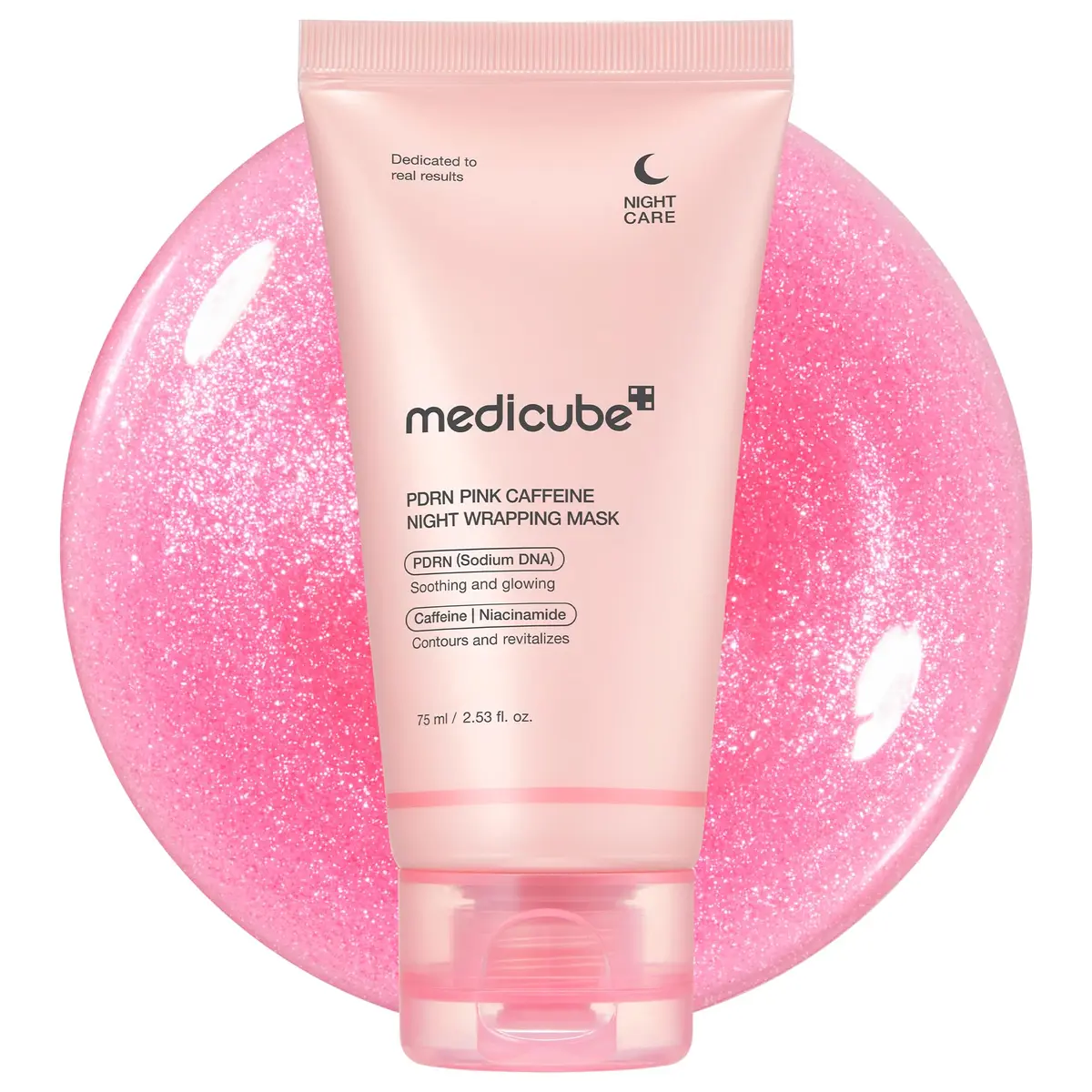 Máscara Facial Noturna medicube, PDRN Pink Caffeine, 75ml | Wrapping - 1