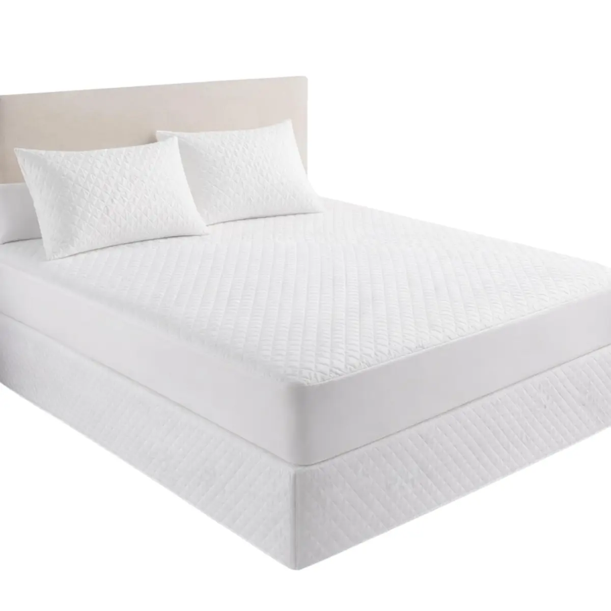Kit Protetor de Colchão Queen Impermeável Matelado com Elástico + 2 Protetores de Travesseiro com Zíper | Silencioso, Antiácaro, Ajuste até 38cm