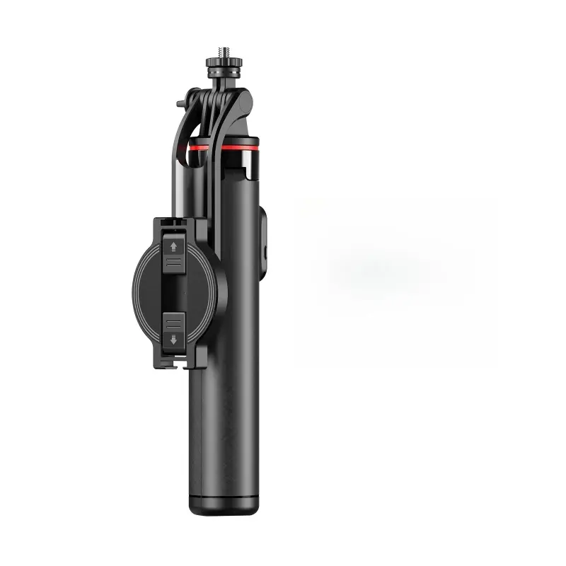 Bastão de Selfie Extensível com Tripé e Parafuso Padrão 1/4'' 360° ° Suporte Portátil Rotativo para Câmera de Ação iPhone com Luz de Preenchimento para Vlog - 1