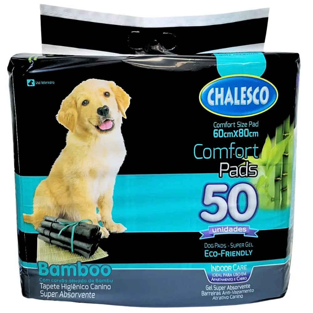 Chalesco Tapete Higiênico Para Cães Confort Bamboo 50 Unidades