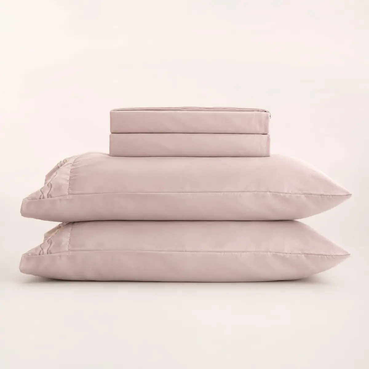LYOR - Jogo de Cama Bordado Queen Duquesa Microfibra Rosa
