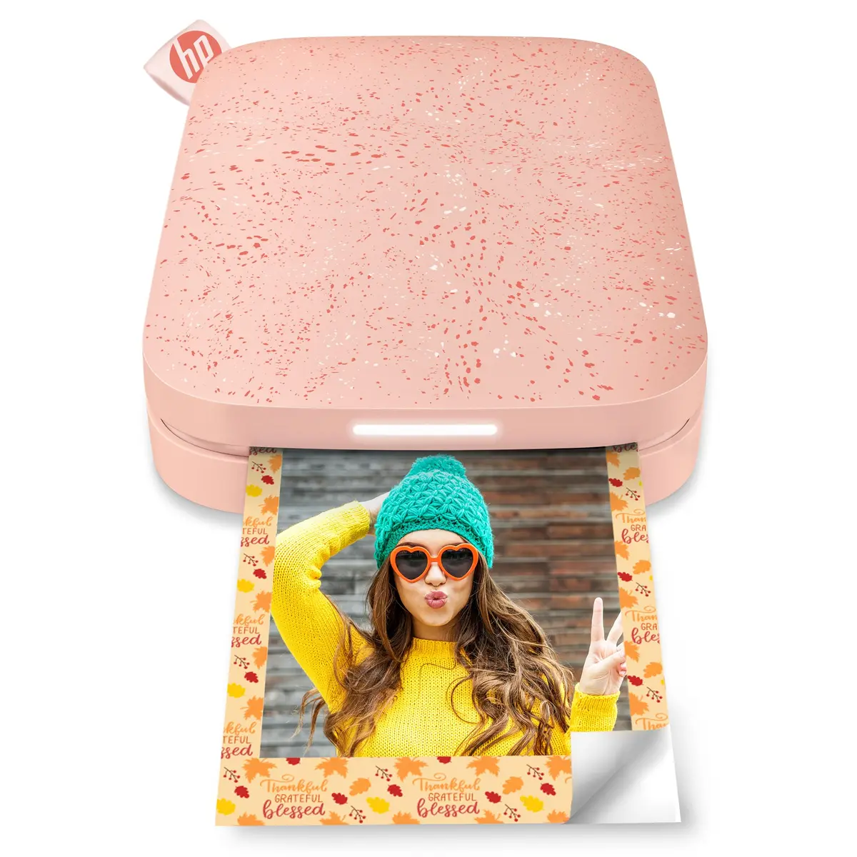 HP Sprocket — Impressora fotográfica instantânea portátil de 5 x 7,6 cm (blush) impressa imagens em papel Zink com suporte adesivo a partir do seu dispositivo iOS e Android.