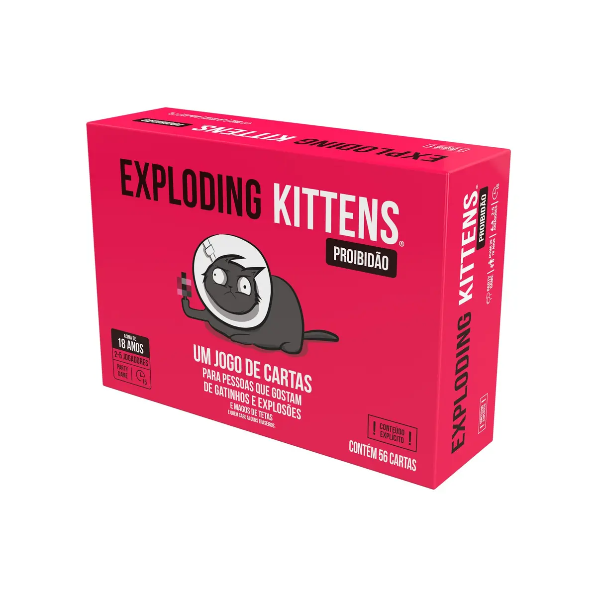 Asmodee, Exploding Kittens: Proibidão, Jogo de Cartas para 2 a 5 Jogadores | Para Jogadores Acima de 18 Anos, Partidas de 15 Minutos, Party Game Competitivo para Adultos, Jogue com os Amigos