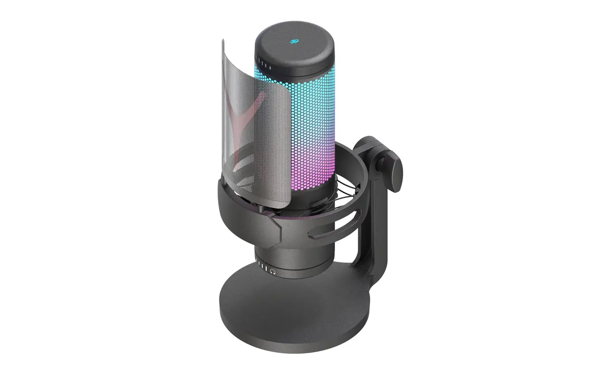 Microfone Gamer Redragon Fenris RGB Preto Condensador com shock mount GM301 - 1
