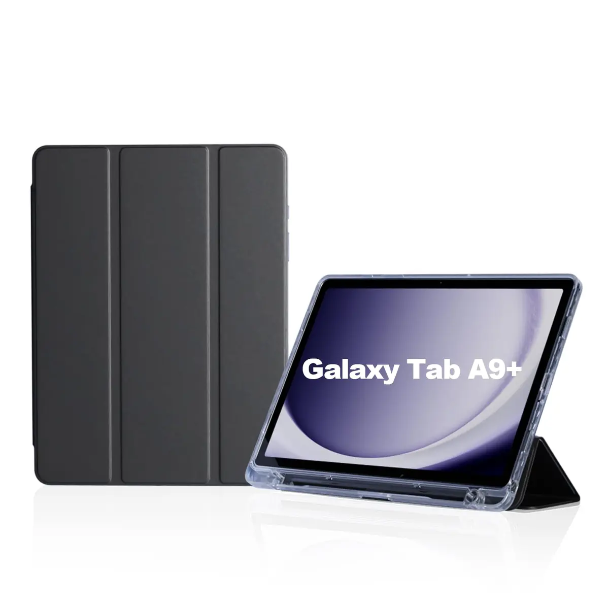 Capa tablet Flip para Samsung Galaxy Tab A9+ / A9 Plus 11" Modelos SM-X210/X216/X218 2023 Case Anti Impacto Suporte Pencil (Preto)
