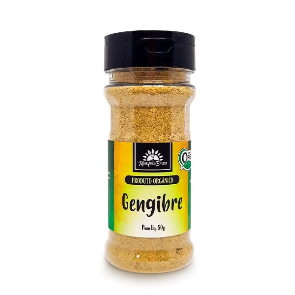 Gengibre Orgânico em Pó 50g Frasco Kampo de Ervas