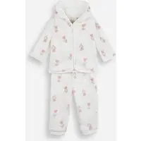 conjunto infantil de pelúcia tulipa off white