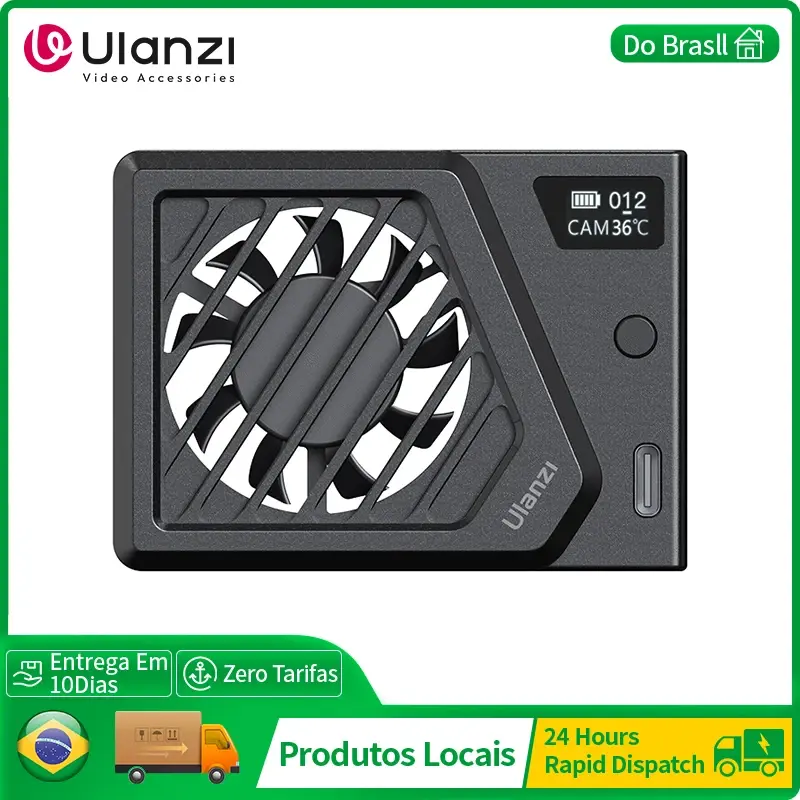 Ulanzi ca25 sistema de refrigeração da câmera ventilador para sony canon fujifilm nikon câmera ZV-E1 fx30 a7m4 r8 r7 r6 xt4 z30