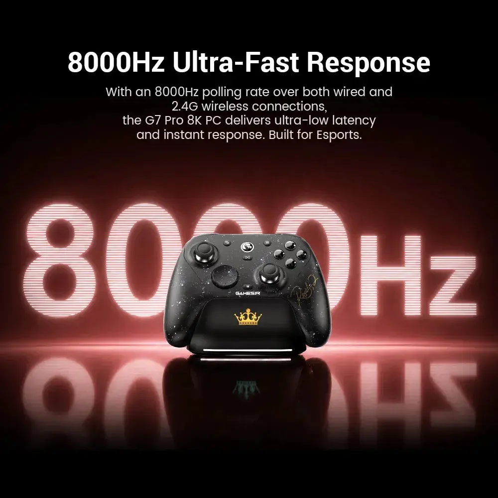 GameSir G7 Pro 8K PC Edición Royal2: controle oficial com sincronização de 8 kHz, joysticks TMR Gen-2, gatillos duplos, 4 macros e giroscópio — para conquistar o Crisol, somente para Windows PC thumbnail 6