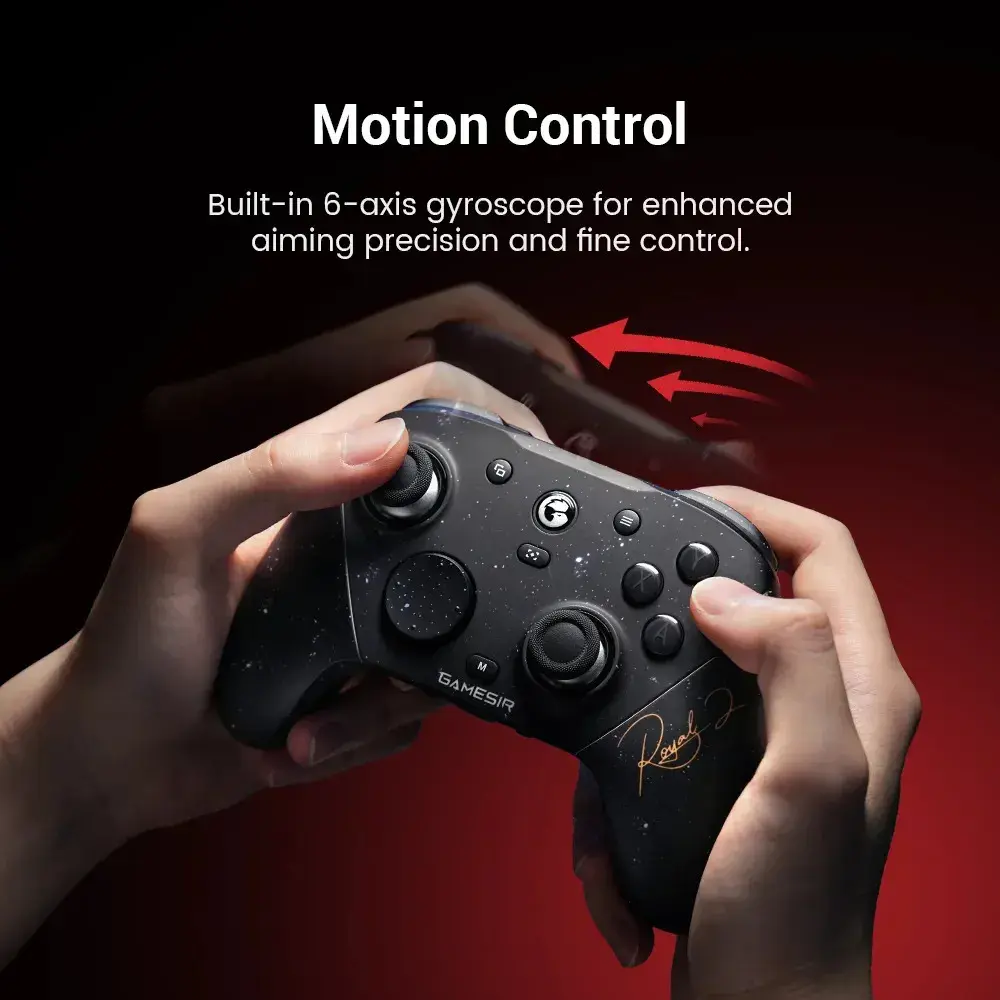 GameSir G7 Pro 8K PC Edición Royal2: controle oficial com sincronização de 8 kHz, joysticks TMR Gen-2, gatillos duplos, 4 macros e giroscópio — para conquistar o Crisol, somente para Windows PC thumbnail 7