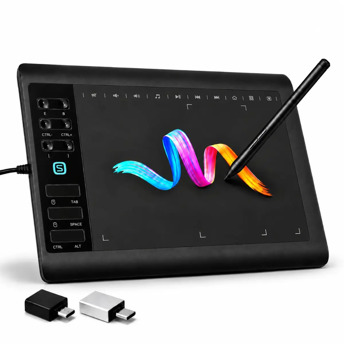 Mesa Digitalizadora 11,6" 8192 Níveis de Pressão, 12 Teclas de Atalho | Alta Precisão e Sensibilidade para Ilustradores e Designers