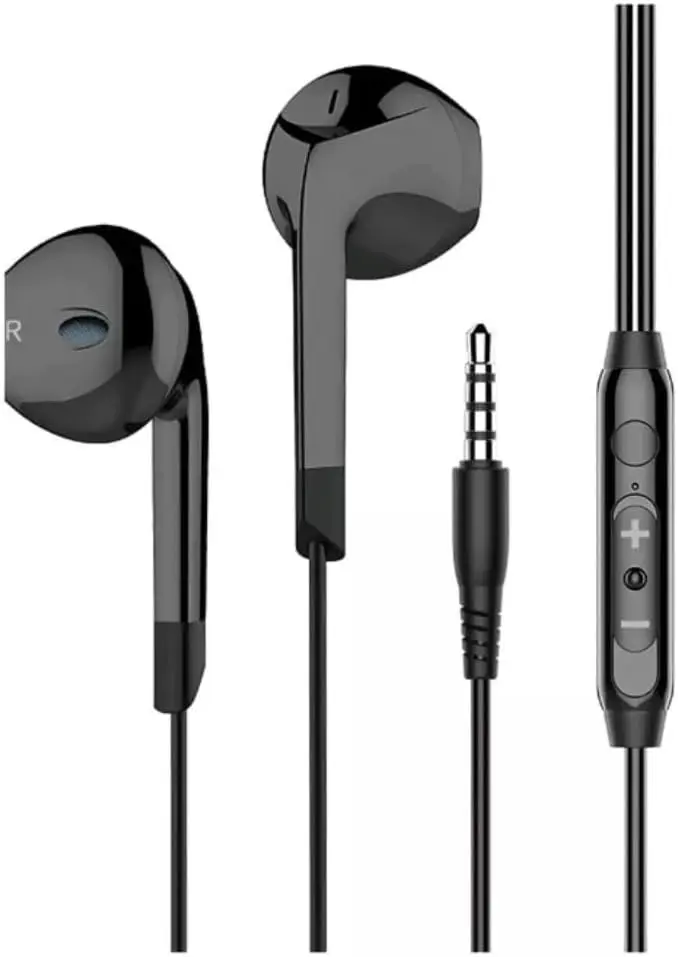 Fone de Ouvido com Fio Premium P2, Earbud Intra-Auricular, Microfone Integrado – Compatível com Smartphones, Tablets, Notebooks, PCs e Consoles, 3G, Preto