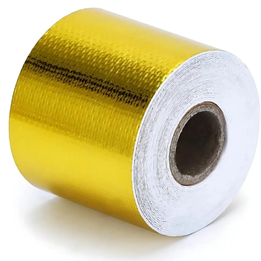 Fita Adesiva Térmica Para Escapamento 10 Metros 50mm Em Fibra De Vidro Para Isolamento De Tubulações Flysea