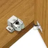 Trava de porta de armário inox 6 peças prata - 1