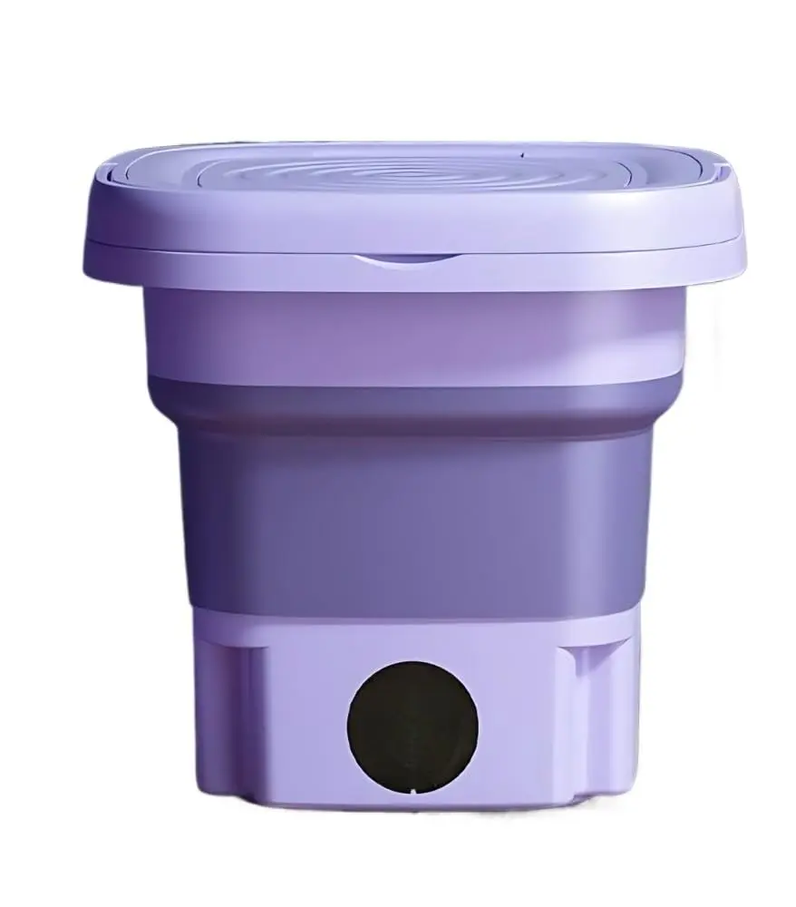 Mini Máquina de Lavar Roupas 11L Peças Íntimas, Centrifuga Dobrável Portátil Moderna Para Roupas Pequena mini lavadora de roupas Viagens e Pequenos Espaços(Lilás)