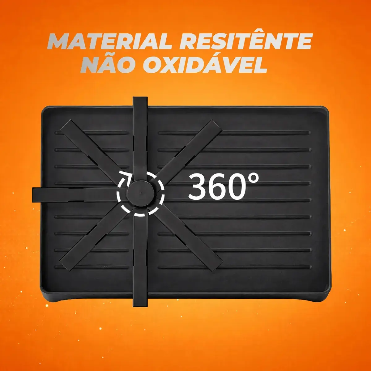 Escorredor De Louça Inox Porta Pratos Talheres Copos Preto Preto thumbnail 5