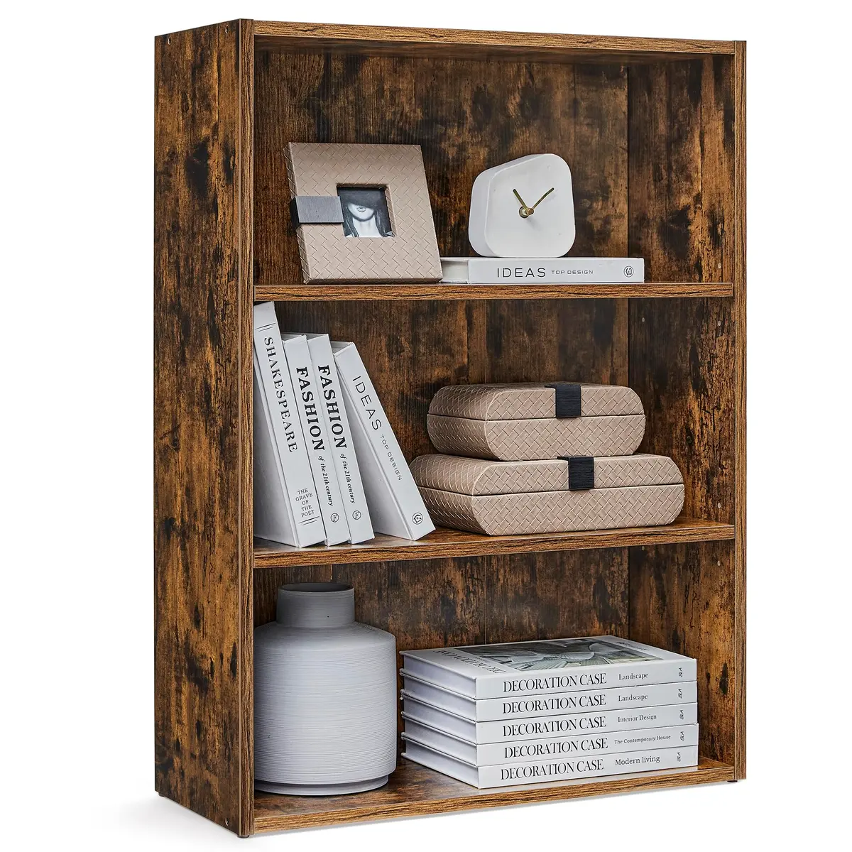 VASAGLE Estante de Livros, Prateleira Aberta para Armazenamento | Para Sala de Estar, Escritório, Sala de Jantar, 24 x 60 x 81,2 cm, BRLBC163X01