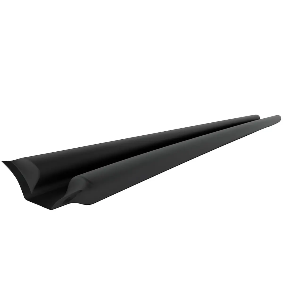 Veda Porta Rolinho Duplo 80cm Couro Sintético Isolamento Térmico (Preto) | Bloqueia Poeira Corrente de ar Inseto Reduz Ruídos Entrada de Luz e Agua - 1