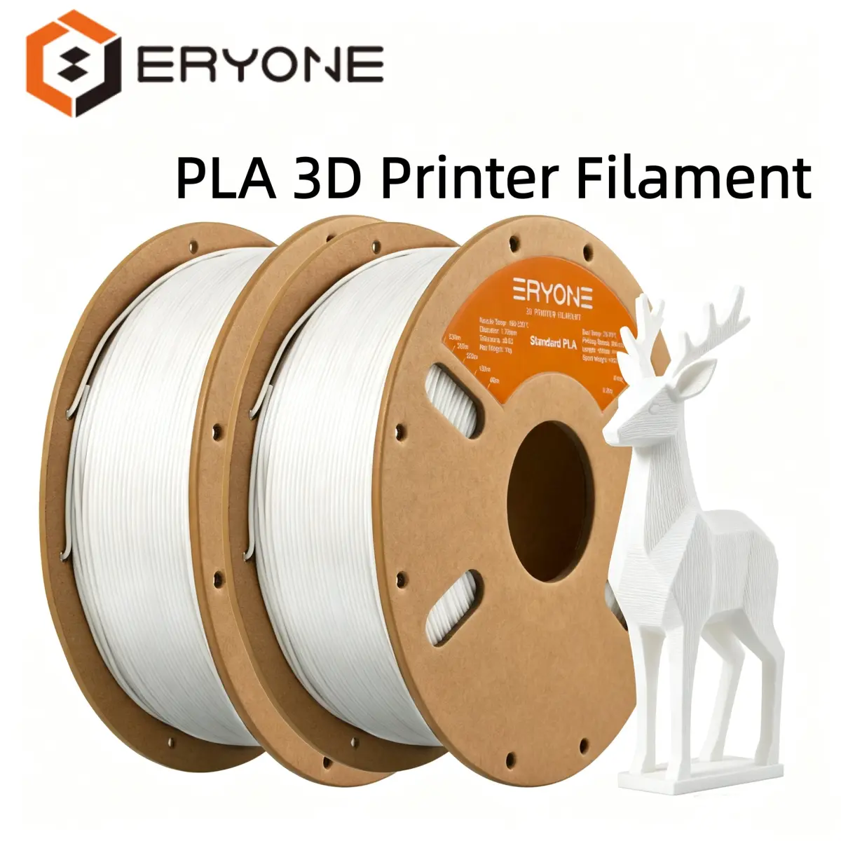 Filamento PLA ERYONE 2KG 1.75mm +/- 0.03mm de diâmetro, Filamento para Impressora 3D, Conjunto de Filamentos para Impressão 3D
