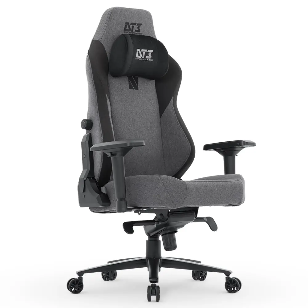 Cadeira Gamer DT3 Nero XL, Revestimento com Tecido DT3 Max2Weave. almofada magnética apoio lombar integrado, braços 4D+, suporta até 150 e altura máx. de 1,95m (Graphite)