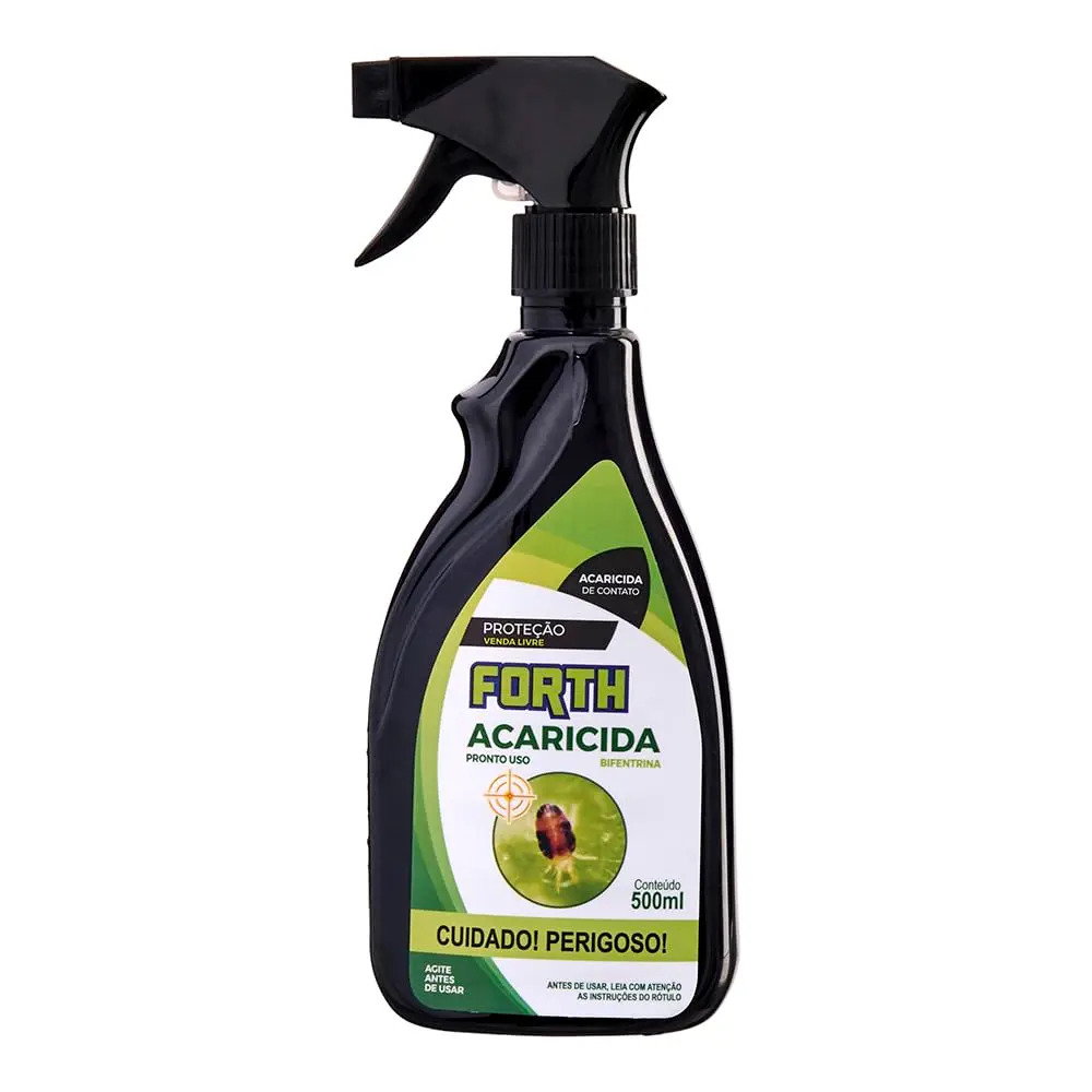 Forth Acaricida, Pronto Uso, Bifentrina, Eliminação de Ácaros, Pulverização Manual, 500ml