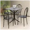 Conjunto de Mesa - 4 Cadeiras Thais- Artefamol - Preto - 1