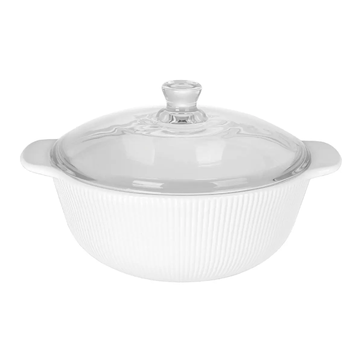WOLFF - Caçarola com Tampa de Vidro 1L Branco Opalino