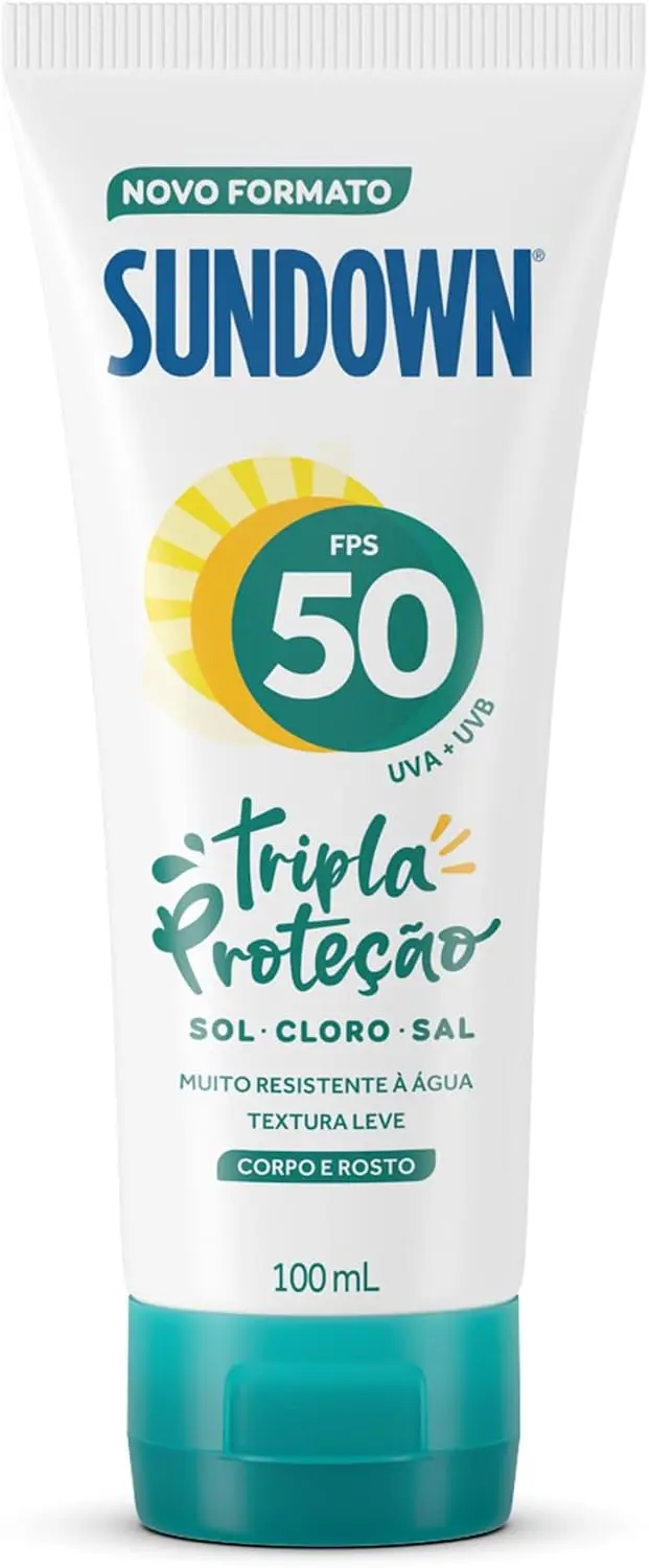 Protetor Solar Corporal em Loção Sundown Praia e Piscina, FPS 50, 100ml