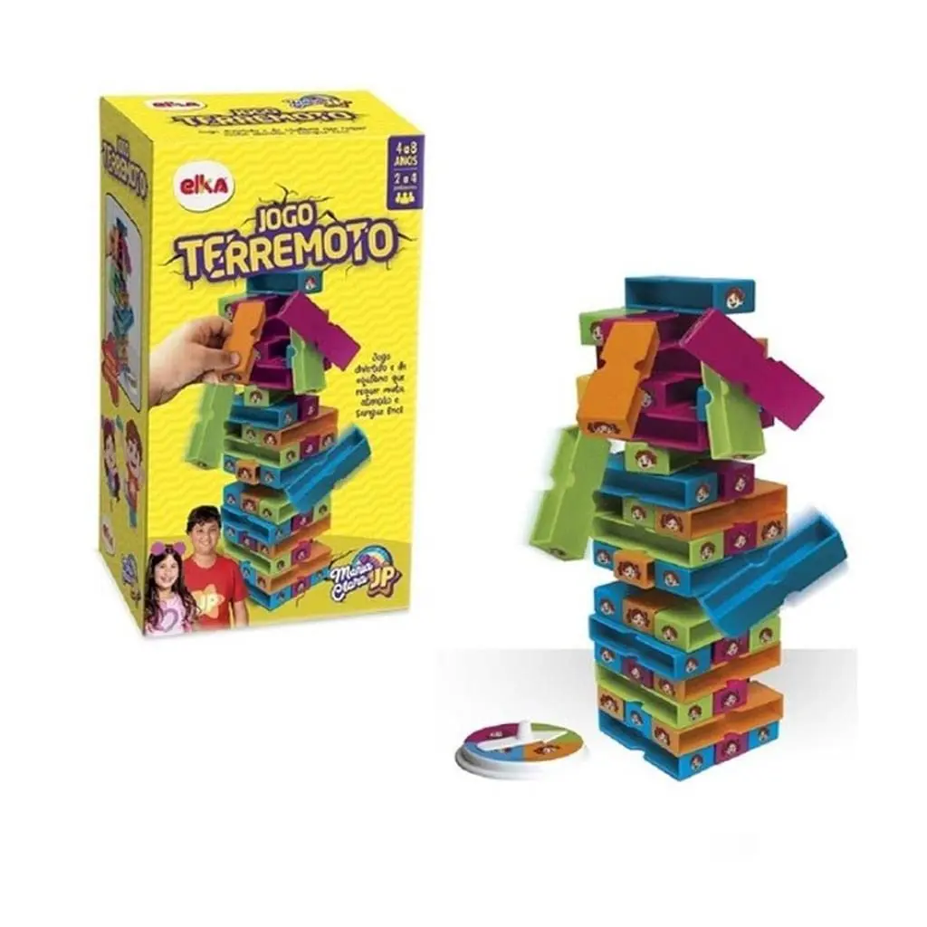 Jogo Terremoto - Maria Clara e JP, Elka, Torres azul claro, laranja, verde, violeta (roleta branca)