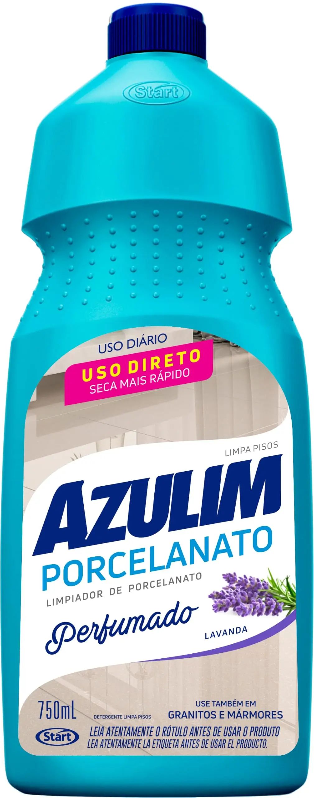 Limpador de Porcelanato Azulim, Lavanda, 750ml | Pronto Uso, Removedor de Manchas - 1