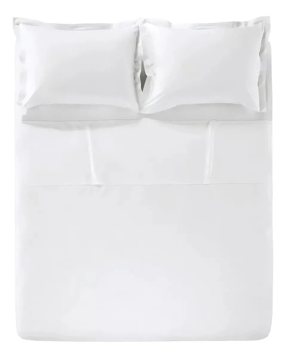 Teka Jogo Roupa de Cama Diamante Casal 100% Algodão Branco
