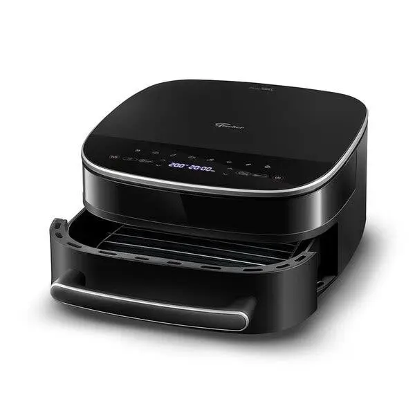 Fritadeira Elétrica Fischer Air Fryer Dual Grill 6l Preta 220v - 1