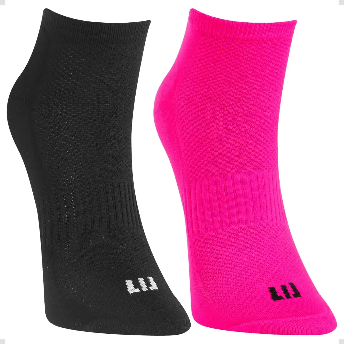 Kit 2 Pares Meia Performance Poliamida Core Cano Curto Dia a Dia Casual Dry Fit Unissex Academia