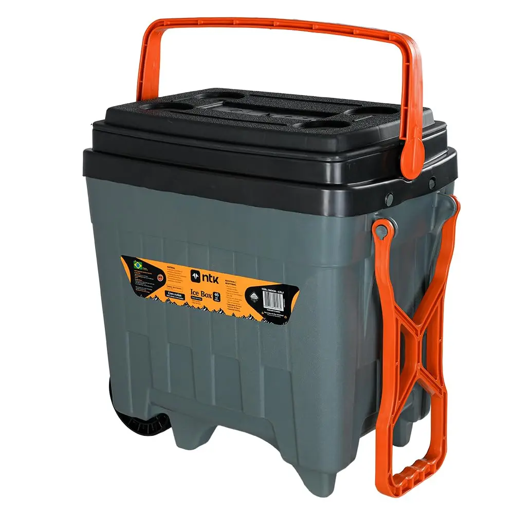NTK | Caixa Térmica 34L com Rodas | Cooler 46 Latas | Porta Latas na Tampa | Alta Conservação Térmica | Ice Box