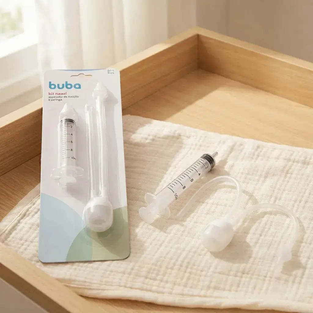 Kit Aspirador Nasal Manual Buba com Seringa e Filtro Sem BPA thumbnail 5