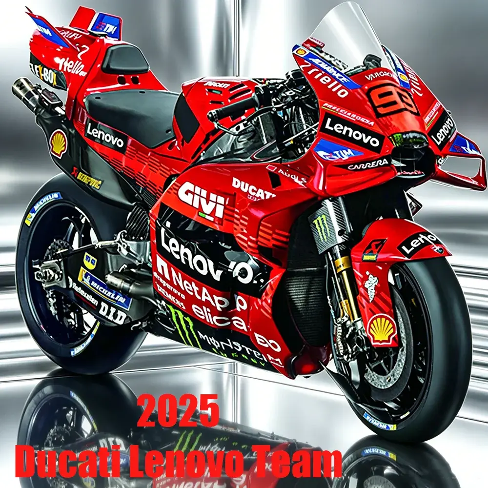 Maisto 1:18 2025 BK8 Gresini Racing Ducati Lenovo Team Moto GP - Modelo de Motocicleta Colecionável Fundido - Presente Brinquedo - 1