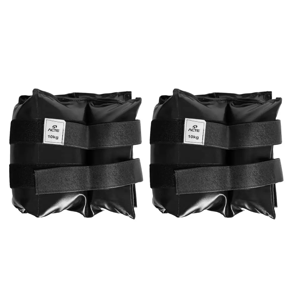 Acte, Caneleira 10kg em Capota Marítima, para Treinos de Força e Carga Extra, T314, Preto