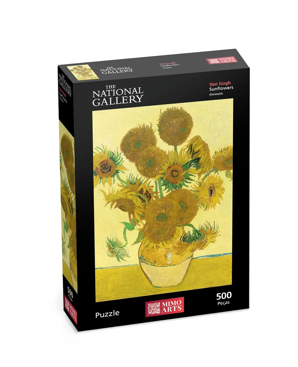 Quebra cabeça Van Gogh, Girassois 500 peças, National Gallery- Mimo brinquedos