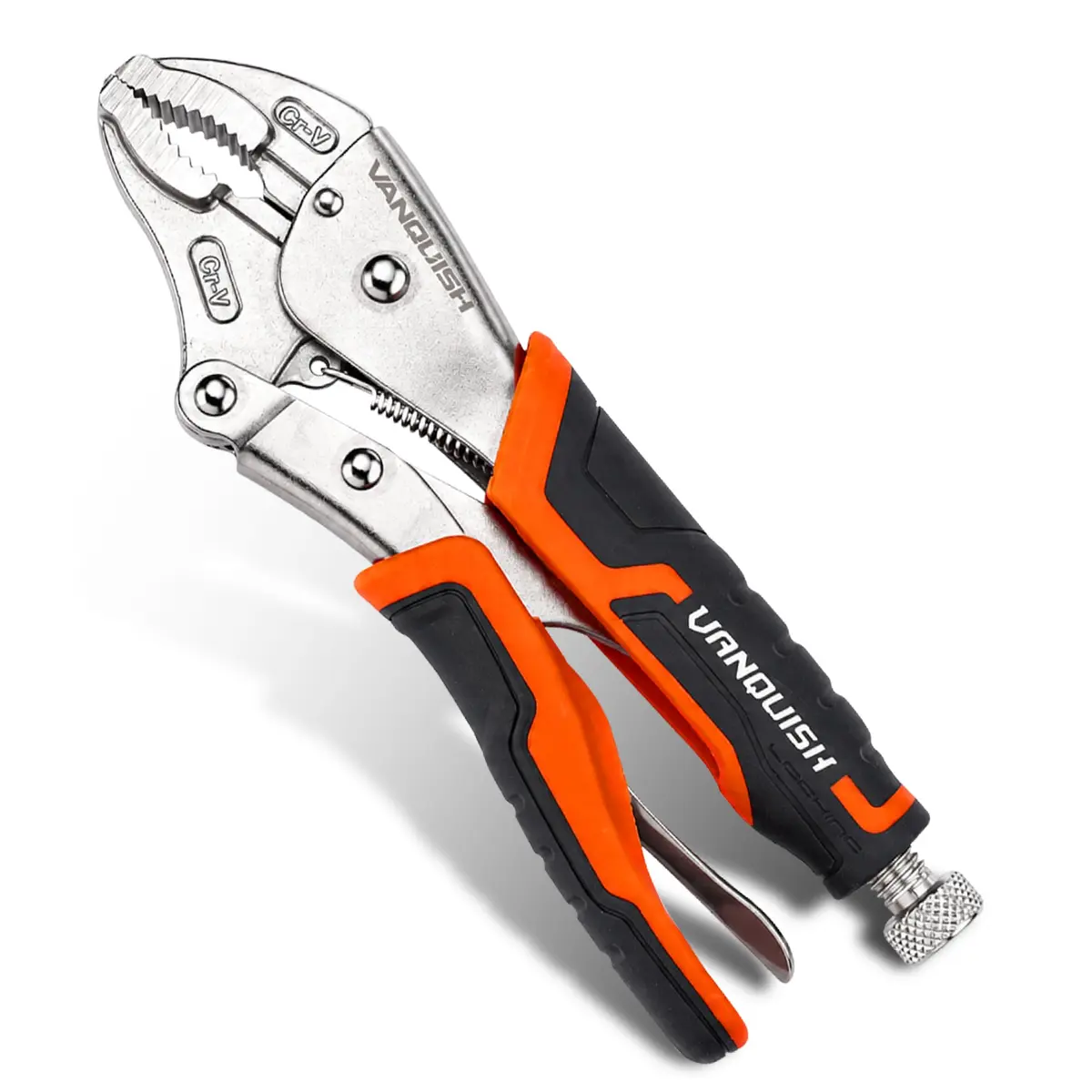 B01LZ1DR1R-VANQUISH Alicate de Travamento com Mandíbula Curva de 10 Polegadas com Cortador de Fio, Liberação Rápida 4205