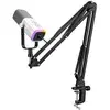 FIFINE-Kit de Microfone XLR Dinâmico com Braço Boom para Mixer,Gaming USB Mic Set, RGB, Controle de Volume para PC, PS5, PS4, Amplificador, AM8T
