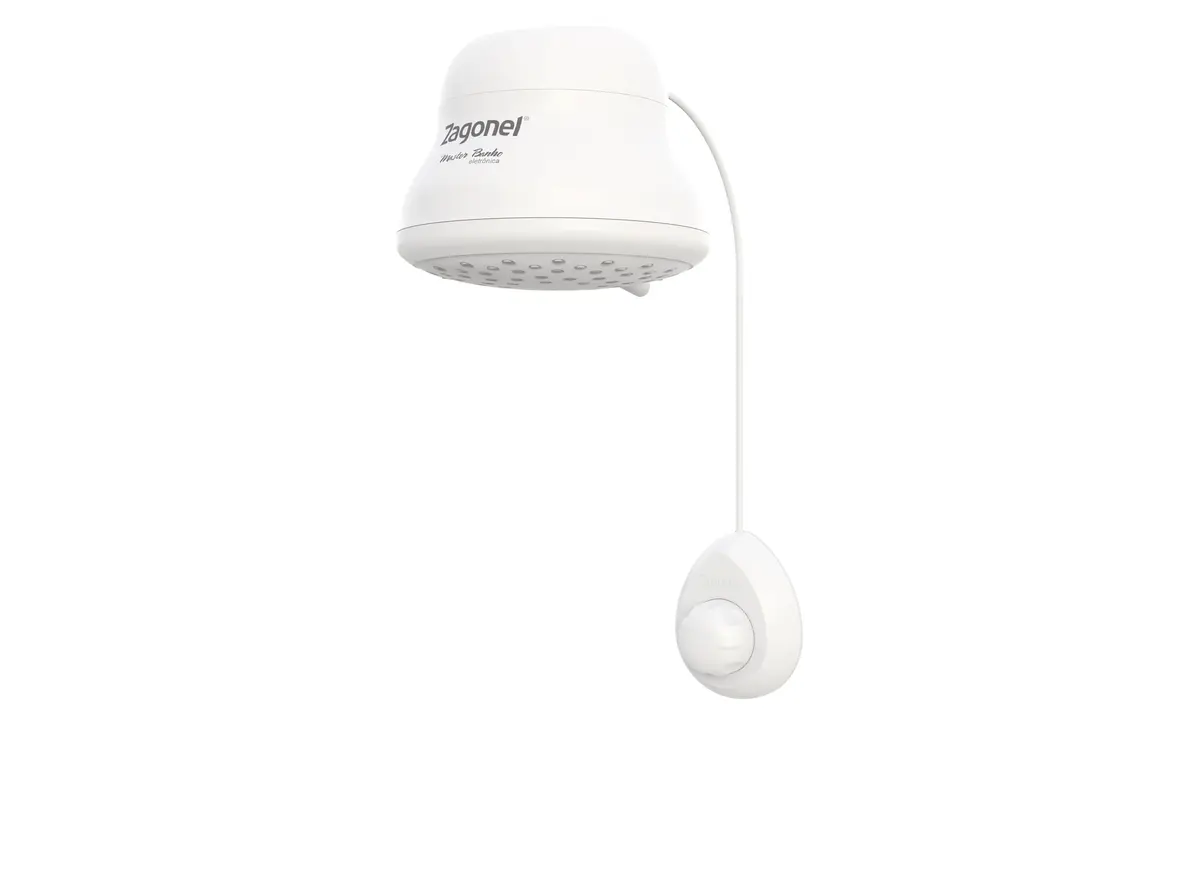 Ducha Eletrônica Zagonel Master Banho 5500W 127V Branco Solução Completa