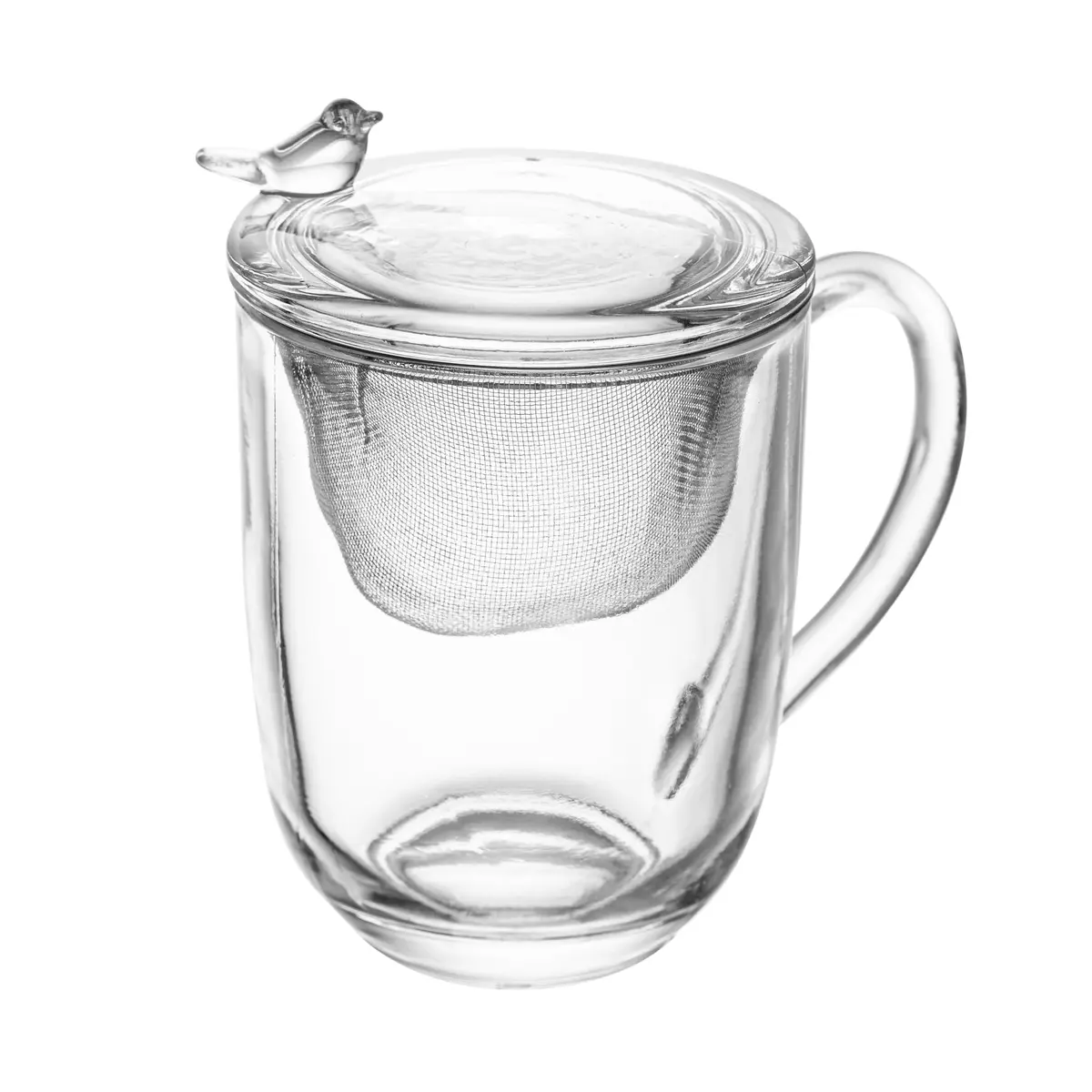 WOLFF - Caneca com Tampa e Filtro Bird 350ml Cristal